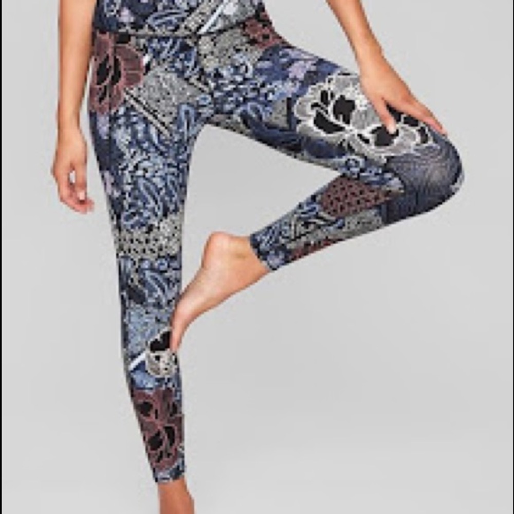 Athleta Patchwork Salutation 7/8 Tights - image 1